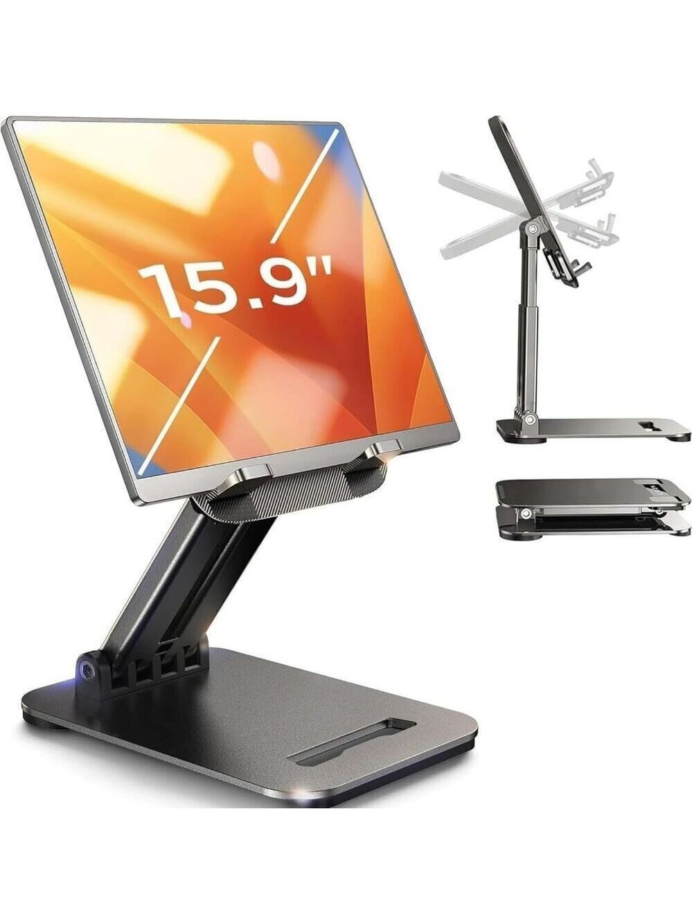 Tablet Stand for iPad Pro Kindle iPhone 4-15.9" Adjustable Foldable Desk Holder